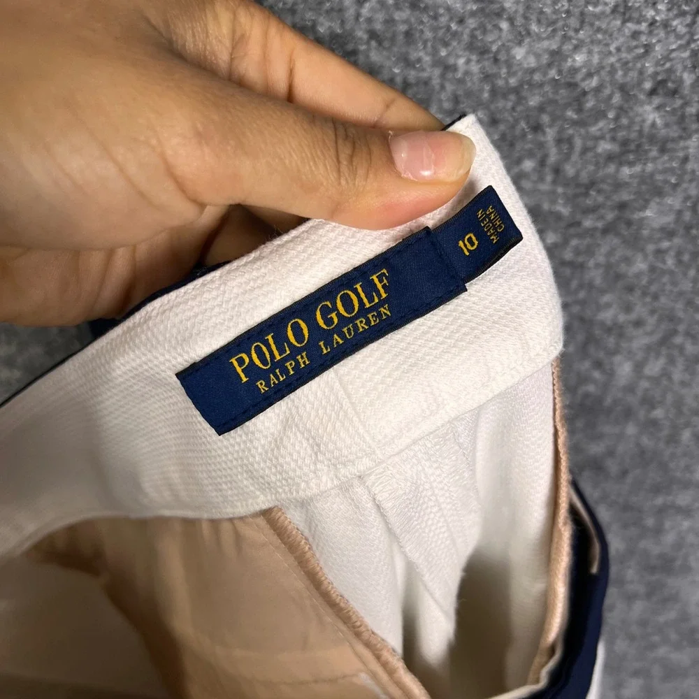 Polo Golf Ralph Lauren Shorts Womens 10 White Side Stripe Performance